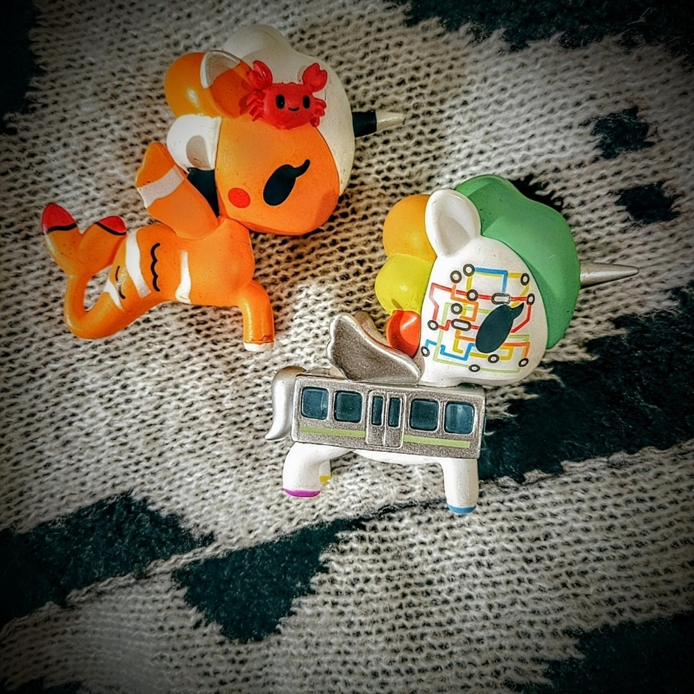 TOKIDOKI 2 Pack: Unicorno "Metrocorno" Series 12 and Mermicorno "Marea" Series 1